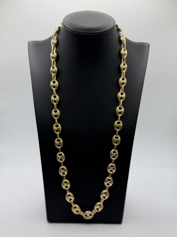 Cadena de Granos de Cafe de Oro de 18k.